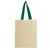 Natural/Green Blank - Natural Cotton Canvas Grocery Tote Bag