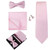 Pink Blank - Custom Polyester Silk Men'S Gift Tie Set