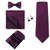 Dark Purple Blank - Custom Polyester Silk Men'S Gift Tie Set