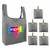 Gray Logo - Foldable Shopping Tote Bag With Small Pocket