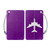 Purple blank - Luggage Tags Card Holders with Stainless Steel Loops