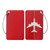 Red blank - Luggage Tags Card Holders with Stainless Steel Loops