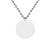Silver/White Blank - Medallion Bead Necklace w/White Medallion