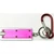 Translucent Pink Blank - Slim Rectangular Flash Light w/Swivel Key Chain & Carabiner