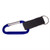 Metallic Blue Blank - Large Size 8 Cm Carabiner with Strap and Split Key Ring