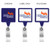 Blue front - Jumbo Anti-Microbial Square Retractable Badge Reel