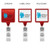 Red front - Jumbo Anti-Microbial Square Retractable Badge Reel