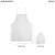 Domestic made Bib Apron, 19x24, No pockets, Fully sublimated Background, White or Stock Colored ties