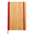 Bamboo/Red - 6"x 8" Bamboo Journal w/RPET Back