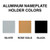 Various Blank - Full Color Nameplate w/Aluminum Holder - Wall (2"x10")