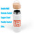 White Logo - 20 oz. Vacuum-Sealed Stainless Water Bottle with Bamboo Lid