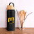 Black Logo - 20 oz. Vacuum-Sealed Stainless Water Bottle with Bamboo Lid