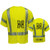 Hi Vis Segmented Tape Class 3 Safety Hook & Loop Mesh Vest With Pockets