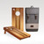 1ft x 2ft retro Woody Compact Travel Cornhole Boards - Travel Cornhole - 12"x24" Mahogany
