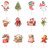 Various - 12 Pcs Christmas Paper Toothpick Flag