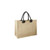Jumbo Jute Tote with leather accents