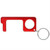 Red - PPE Hygiene Door Opener Closer No-Touch w/ Key Chain
