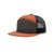 Charcoal/Orange/Black - 7 Panel Mesh Back Trucker Cap w/ Snapback Closure