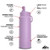 Digital Lavender Purple Blank - 26 Oz. Sport Boot Insulated Water Bottle w/Straw Lid