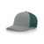 Heather Gray/Dark Green Blank - Richardson 110 R-Flex 6 Panel Trucker Caps
