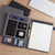 Gray, Black - Business Portfolio Notebook With Phone Stand Holder