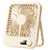 Cream - Summer Hot Rechargeable Desktop Fan Adjustable Angle 100 Speeds w/ LED Display Screen