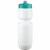 White/Translucent Aqua Blue Blank - 22 Oz. Bike Bottle w/ Push Pull Lid - Solid Colors