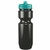 Black/Translucent Aqua Blue Blank - 22 Oz. Bike Bottle w/ Push Pull Lid - Solid Colors