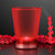 1.5 Oz. Custom Light Up Red Shot Glass w/ Bead Necklace - Domestic Print