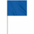 Blue - 1-Color 4" x 5" Custom Vinyl Marking Flag with 15" Wire