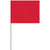 Flo Rocket Red - 1-Color 4" x 5" Custom Vinyl Marking Flag with 15" Wire