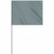 Silver - 1-Color 4" x 5" Custom Vinyl Marking Flag with 15" Wire