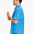 Side View Ice Blue Pescador Fishing Shirt - Men's Pescador Polyester Short Sleeve Fishing Shirt