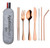 Colorful Stainless Steel Cutlery Set In Felt Bag