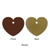 Brown - Solid Color Christmas Ornament - Heart