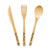 3pcs Bamboo Cutlery Set 7 1/2"