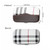 Brown With Checked Fabric - 10 Pieces Manicure Set