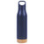 Navy - Premium 17 oz TiTUS® Stainless Steel Water Bottle with Wood Base
