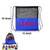 Portable PU Elastomer Translucent Mesh Drawstring Backpack 15''x17''
