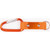 Metallic Orange Blank - 7 Cm Carabiner with Strap and Metal Plate