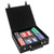 Black/Silver Leatherette 100 Chip Poker Set