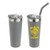 Graphite Gray Logo - NAYAD® Trouper 22 oz Stainless Double-wall Tumbler with Straw