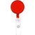 Translucent Red Blank - Round Retractable Badge Holder