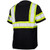 Hi Viz 3.8 Oz. Polyester Class 3 Reflective Tape Safety T-Shirt With Pocket