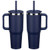 Navy Blue Blank - SENSO® Summit 40 oz Insulated Stainless Steel Travel Mug with Press-In Straw Lid