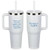 White Logo - SENSO® Summit 40 oz Insulated Stainless Steel Travel Mug with Press-In Straw Lid