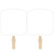 White - Bread Slice Sandwiched Hand Fan (2 Side/1 Imprint Color)