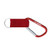Red Branded - Laser Engraved Carabiner w/ Solid Webbing Trim Key Fob