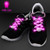 Pink Shoelaces w/Pink LEDs for Night Walks - Domestic Print