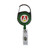 Green - Retractable Carabiner Badge Holder w/ J-Hook & Belt clip